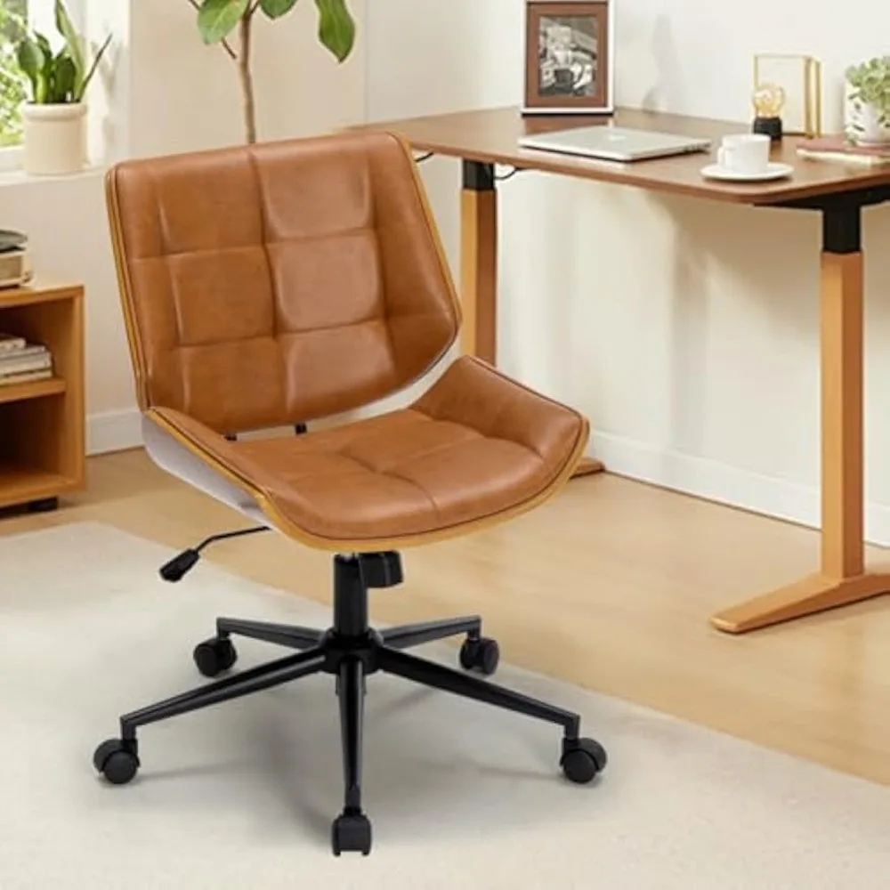 "mid-century modern adjustable height swivel desk chair with pu leather and 360-degree rotation"
"mid-century modern adjustable height swivel desk chair with pu leather and 360-degree rotation"