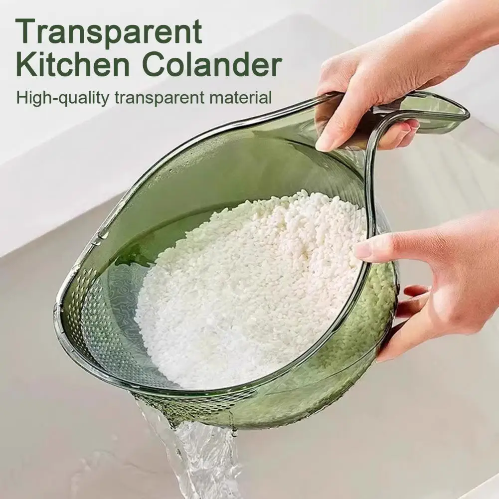 Drain Rice Basket Transparent Food-Grade Plastic Rice Vegetables Fruits Washing Basket with Ergonomic Handle Easy Lift Rice Wash
Drain Rice Basket Transparent Food-Grade Plastic Rice Vegetables Fruits Washing Basket with Ergonomic Handle Easy Lift Rice Wash