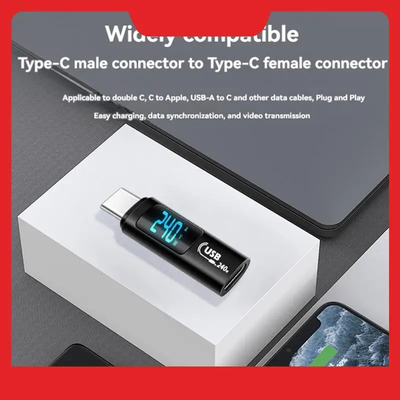 USB 2.0 Дисплей OTG Адаптер 240 Вт Цифровой дисплей Type-C Адаптер OTG Высокоскоростной адаптер для быстрой зарядки 40 Гбит/с
USB 2.0 Дисплей OTG Адаптер 240 Вт Цифровой дисплей Type-C Адаптер OTG Высокоскоростной адаптер для быстрой зарядки 40 Гбит/с