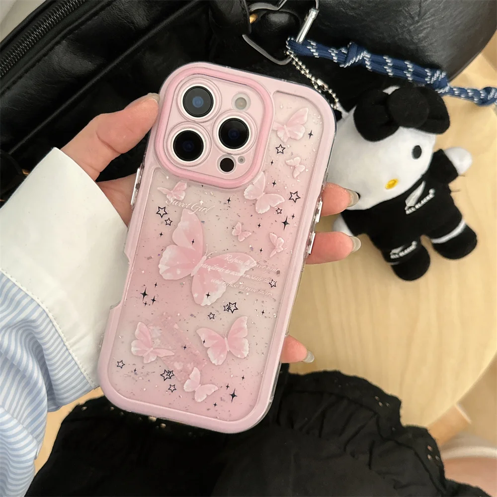 Korean Cute lns Pink Butterfly star Glitter Phone Case For iPhone 16 15 14 13 12 11 Pro Max XR XS Plus Camera Protection Cover
Korean Cute lns Pink Butterfly star Glitter Phone Case For iPhone 16 15 14 13 12 11 Pro Max XR XS Plus Camera Protection Cover