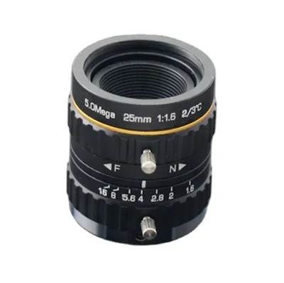 CCTV Lens 25mm 2/3" Manual iris C Mount Machine Vision Lens
CCTV Lens 25mm 2/3" Manual iris C Mount Machine Vision Lens