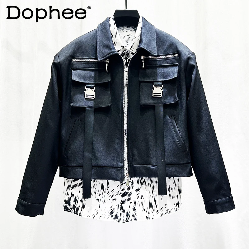 2024 Autumn New Trendy Tooling Pocket Jackets Men's Personality Design Shoulder Pads Chic Coats Loose Long Sleeves Short Jacket
2024 Autumn New Trendy Tooling Pocket Jackets Men's Personality Design Shoulder Pads Chic Coats Loose Long Sleeves Short Jacket