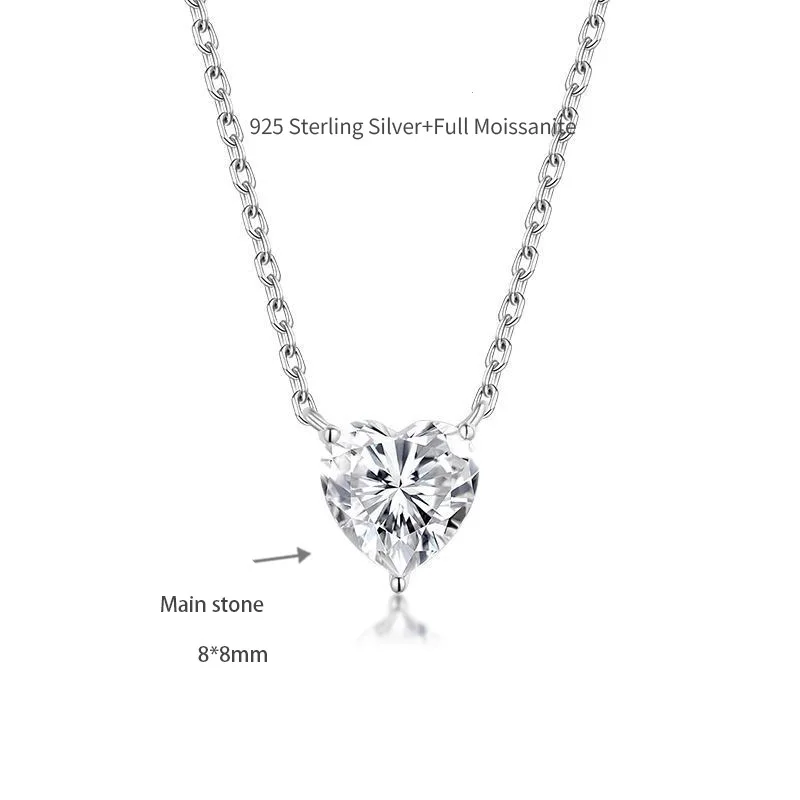 Apaison 925 Sterling Silver 8 mm Heart Moissanite Adjustable Necklace Pendant For Women's Anniversary Jewelry
Apaison 925 Sterling Silver 8 mm Heart Moissanite Adjustable Necklace Pendant For Women's Anniversary Jewelry