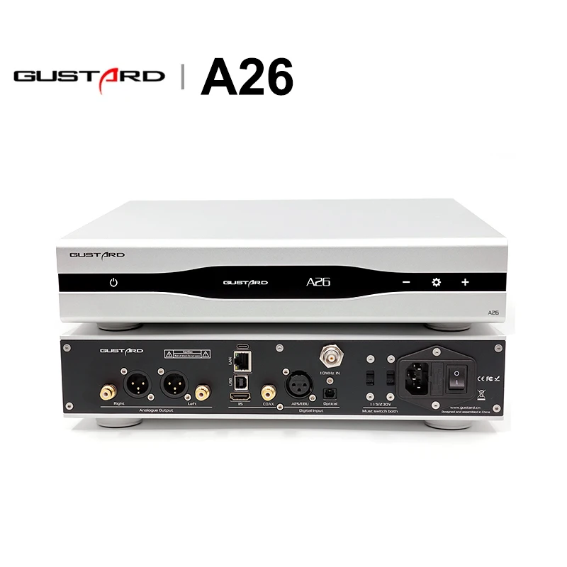 Gustard DAC-A26 High Performance Audio Digital-to-Analog Converter with Dual AK4499EX & AK4191 Chips XMOS Streamer/Renderer DSD5
Gustard DAC-A26 High Performance Audio Digital-to-Analog Converter with Dual AK4499EX & AK4191 Chips XMOS Streamer/Renderer DSD5