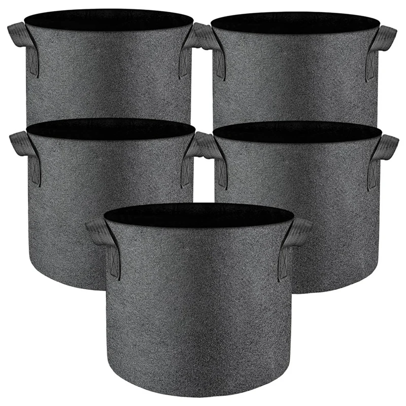 5 Pcs Grow Bags 5 Gallon Plant Grow Bags Multi-Purpose Nonwoven Fabric Pots With Handles,Outdoor Garden Plant Pots
5 Pcs Grow Bags 5 Gallon Plant Grow Bags Multi-Purpose Nonwoven Fabric Pots With Handles,Outdoor Garden Plant Pots
