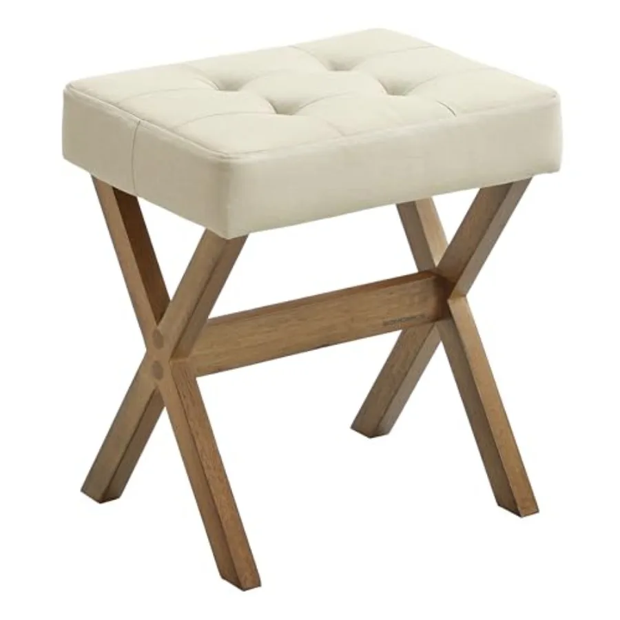 Makeup Stool, Padded Vanity Stool, Foot Rest, Solid Wood X Legs, for Bedroom, Closet, Entryway, 12.6 x 16.5 x 18.1 Inches, Summ
Makeup Stool, Padded Vanity Stool, Foot Rest, Solid Wood X Legs, for Bedroom, Closet, Entryway, 12.6 x 16.5 x 18.1 Inches, Summ