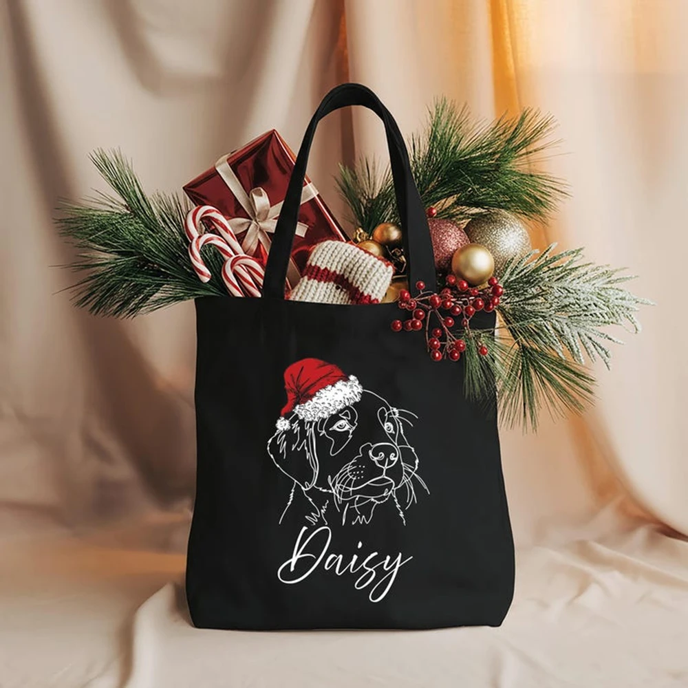 Canvas Tote Bag Custom Line Art Pet Portrait Santa Hat Print Portable Bag Exclusive Christmas Gift For Pet Owners
Canvas Tote Bag Custom Line Art Pet Portrait Santa Hat Print Portable Bag Exclusive Christmas Gift For Pet Owners