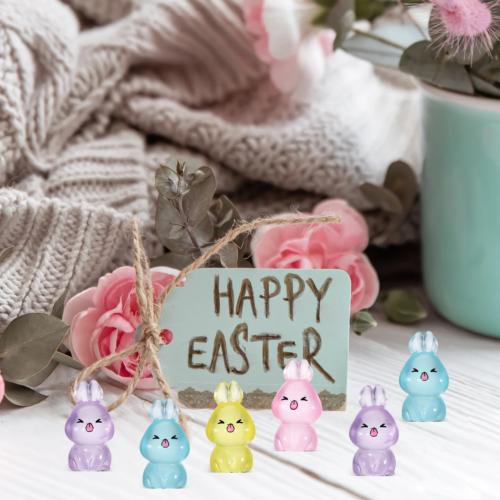 84 pcs Night Glow Long Ear Rabbit Mini Resin Bunnies Luminous Bunny Figurines For Bedroom Study Room Decor Glow In The Dark
84 pcs Night Glow Long Ear Rabbit Mini Resin Bunnies Luminous Bunny Figurines For Bedroom Study Room Decor Glow In The Dark