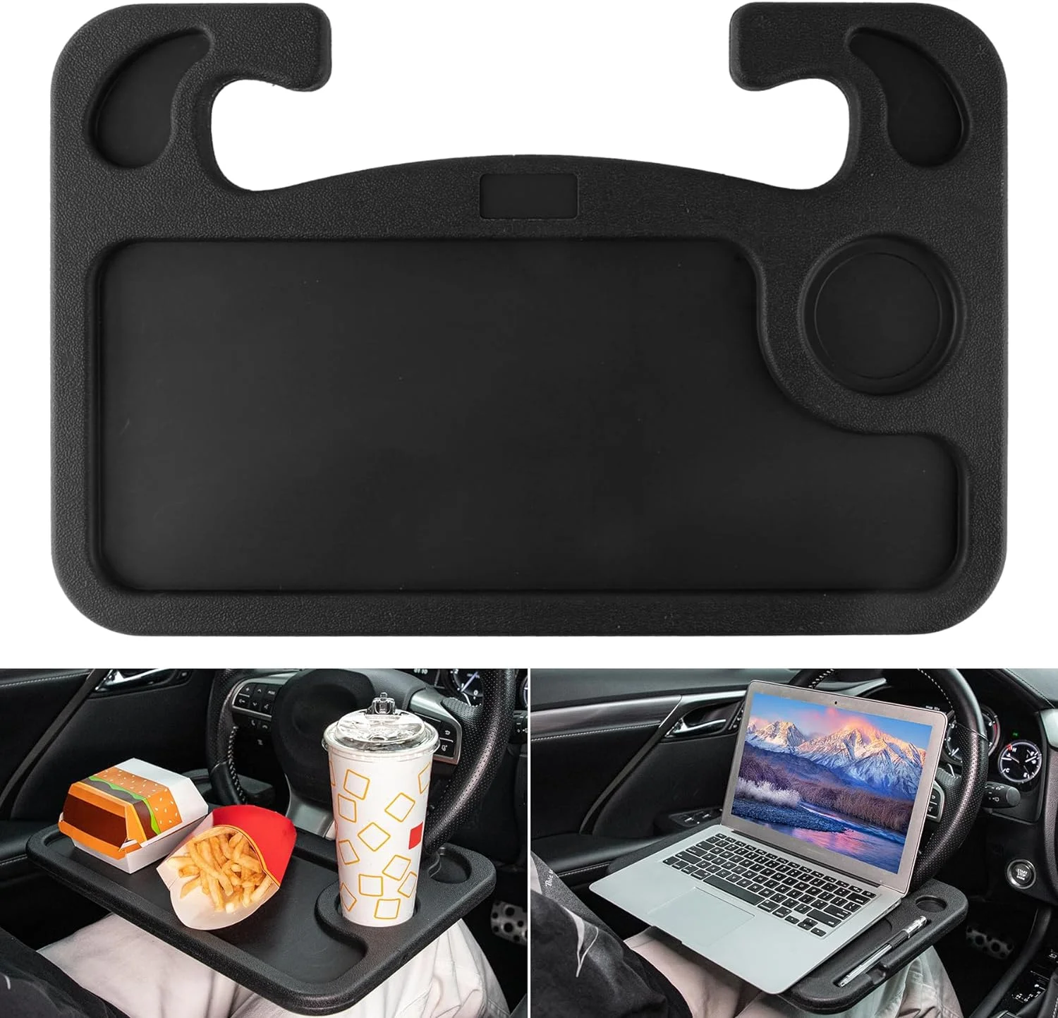 2 in 1 Car Steering Wheel Tray for Laptop,Multipurpose Car Food Tray for Eating & Work
2 in 1 Car Steering Wheel Tray for Laptop,Multipurpose Car Food Tray for Eating & Work