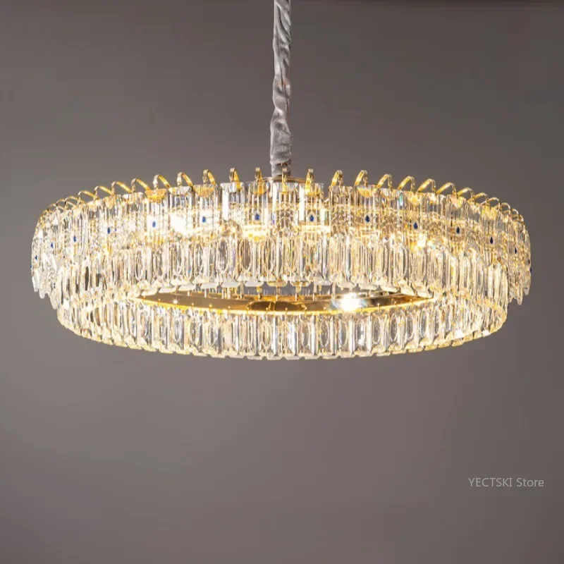 GHJUYIOL Modern living room crystal pendant light luxury French cream style bedroom light
GHJUYIOL Modern living room crystal pendant light luxury French cream style bedroom light