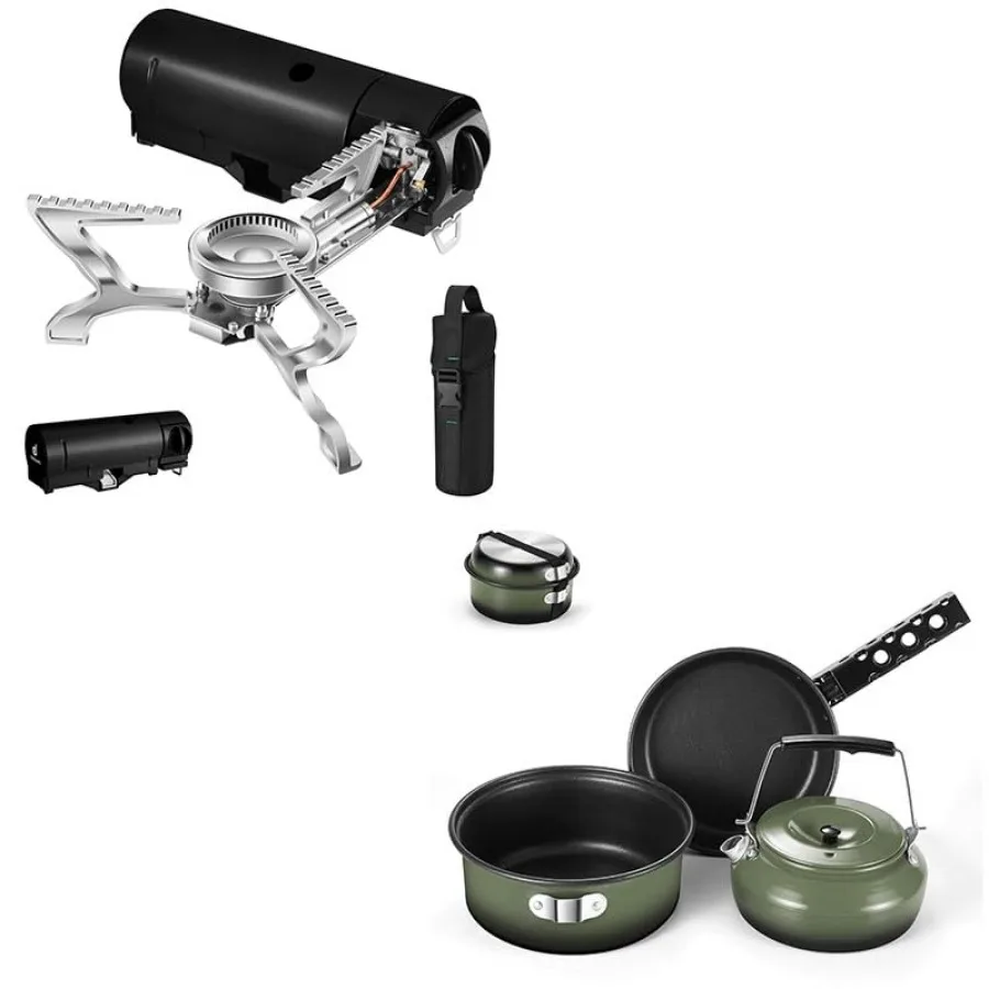 Bundle - 2 Items Portable Camping Stove and 5pcs Camping Cookware
Bundle - 2 Items Portable Camping Stove and 5pcs Camping Cookware