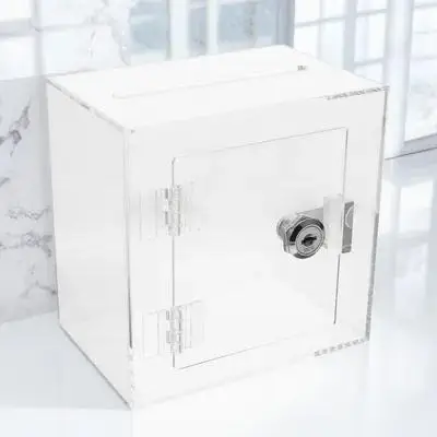 Donation Box With Lock Clear Acrylic Multi-Functional Voting Fundraising Suggestion Box For Public Complaint Letter
Donation Box With Lock Clear Acrylic Multi-Functional Voting Fundraising Suggestion Box For Public Complaint Letter