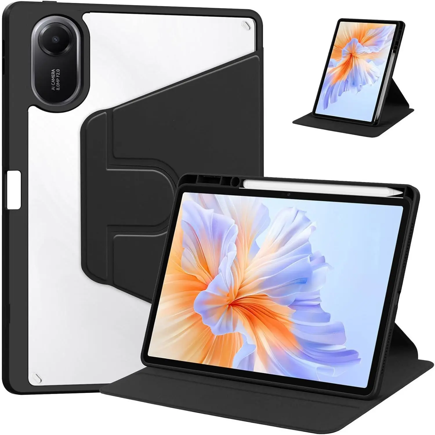 360° Rotating Case For Xiaomi Redmi Pad 2 2025 11inch Swiveling Stand Clear Back Cover With Pencil Holder
360° Rotating Case For Xiaomi Redmi Pad 2 2025 11inch Swiveling Stand Clear Back Cover With Pencil Holder