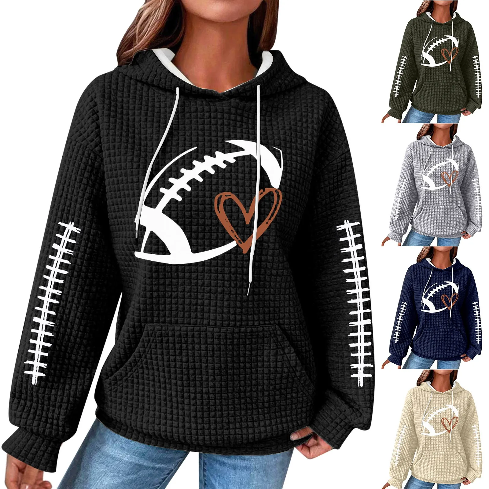 Hoodie For Women Football American Football Sweatshirt Pullover Long Sleeve Hoodies preppy style Running ropa mujer Tracksuit
Hoodie For Women Football American Football Sweatshirt Pullover Long Sleeve Hoodies preppy style Running ropa mujer Tracksuit