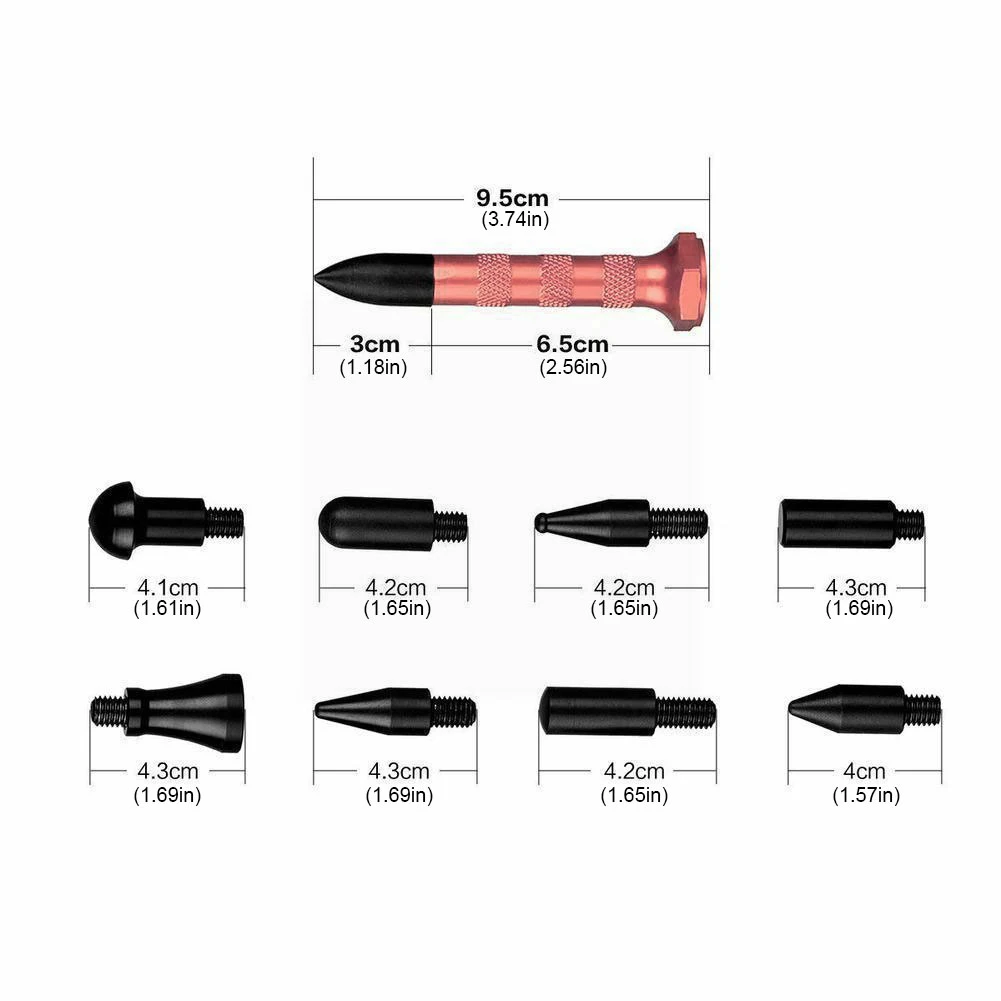 Auto Body Dent Repair Tool 8 Parts Head Car Bumping Level Hammer Rubber Dent Repair Pen Hammer Set Nylon Car Body Repair Tools
Auto Body Dent Repair Tool 8 Parts Head Car Bumping Level Hammer Rubber Dent Repair Pen Hammer Set Nylon Car Body Repair Tools