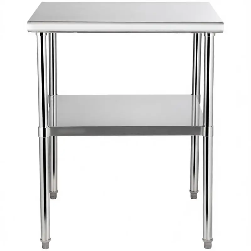 Commercial stainless steel table 76.2 x 76.2 x 91.4 cm, stainless steel two-tier work table, butcher's table, catering 226 kg + 136 kg load capacity, commercial kitchen table, preparation table, kitchen furniture
Commercial stainless steel table 76.2 x 76.2 x 91.4 cm, stainless steel two-tier work table, butcher's table, catering 226 kg + 136 kg load capacity, commercial kitchen table, preparation table, kitchen furniture