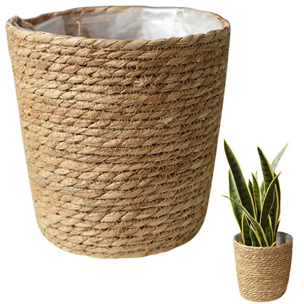 Woven Flower Large Size Straw Basket Planter Indoor Garden Woven Baskets Indoor With Liner Plant Pot Plant Storage
Woven Flower Large Size Straw Basket Planter Indoor Garden Woven Baskets Indoor With Liner Plant Pot Plant Storage