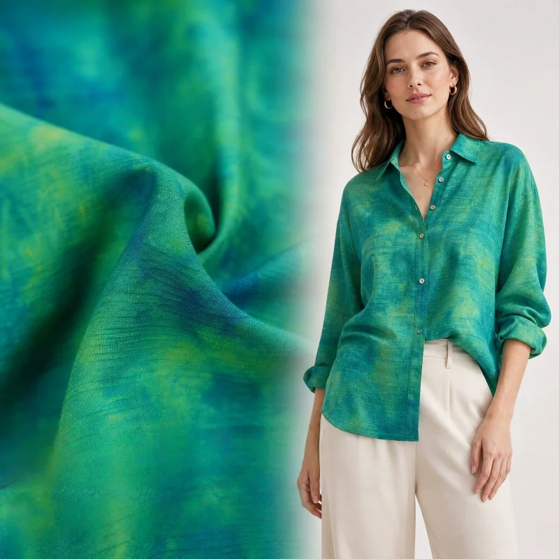 Soft and Breathable Lake green gradient cotton-linen fresh fabric dress, shirt, cheongsam, HanfudiyFabricA
Soft and Breathable Lake green gradient cotton-linen fresh fabric dress, shirt, cheongsam, HanfudiyFabricA