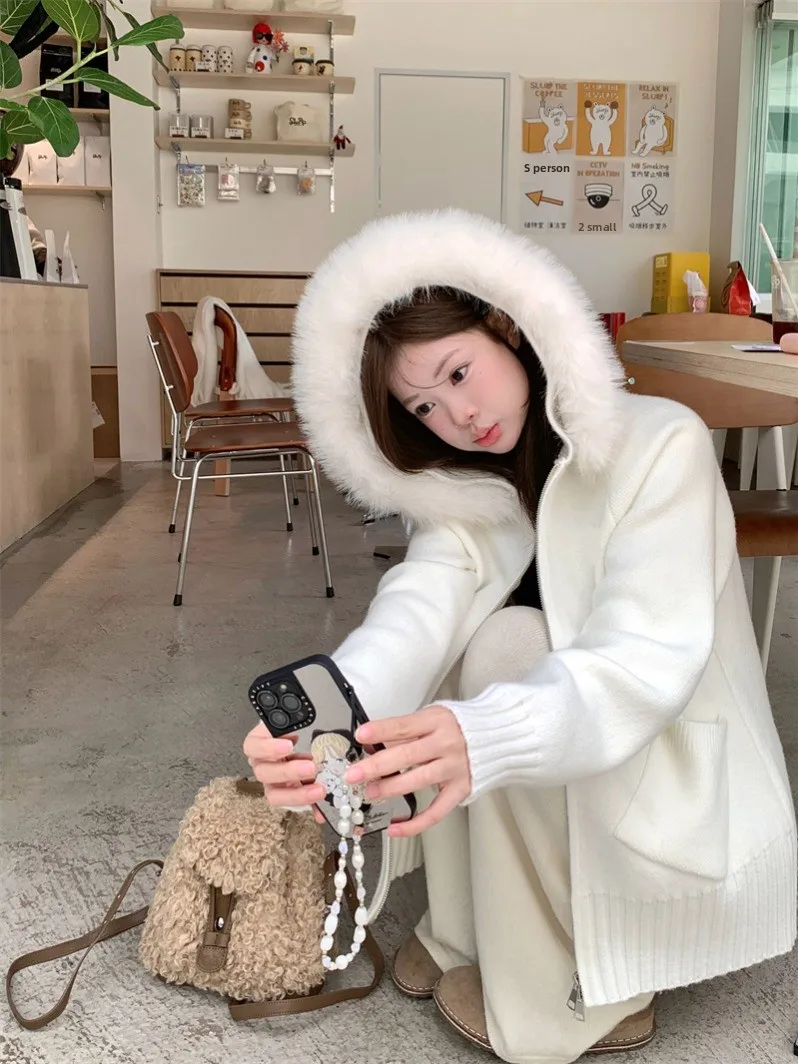 Soft Cozy Lazy Sle Gentle Hooded Knitted Cardigan Sweater Women's Pure Color Loose Outerwear Winter New Arrival
Soft Cozy Lazy Sle Gentle Hooded Knitted Cardigan Sweater Women's Pure Color Loose Outerwear Winter New Arrival