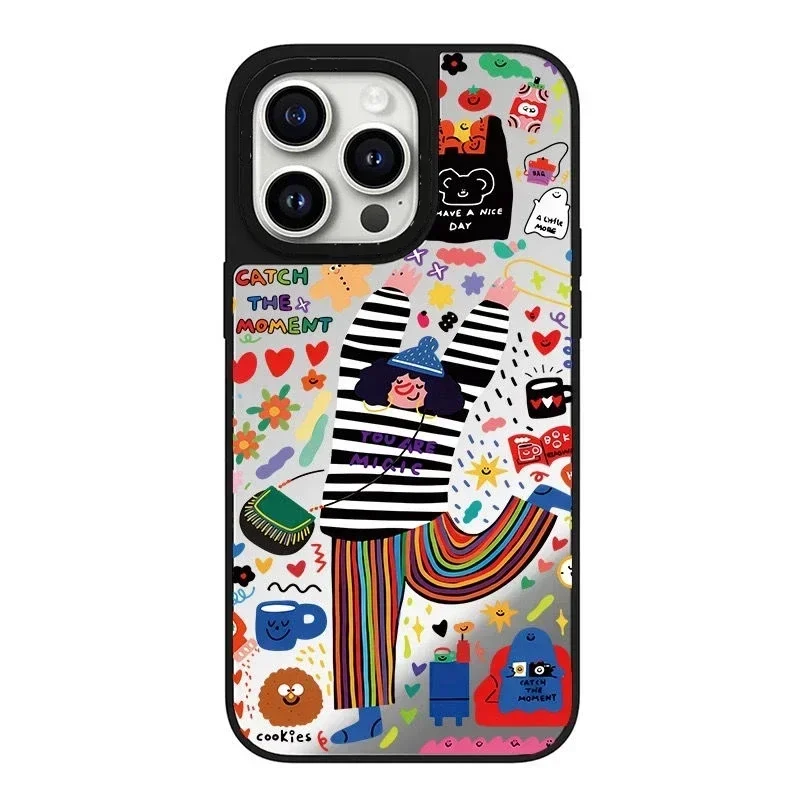 Mirror Surface Illustration Happy Girl Phone Case Cover for iPhone 11 12 13 14 15 Pro Max Case for iPhone 15 ProMax
Mirror Surface Illustration Happy Girl Phone Case Cover for iPhone 11 12 13 14 15 Pro Max Case for iPhone 15 ProMax