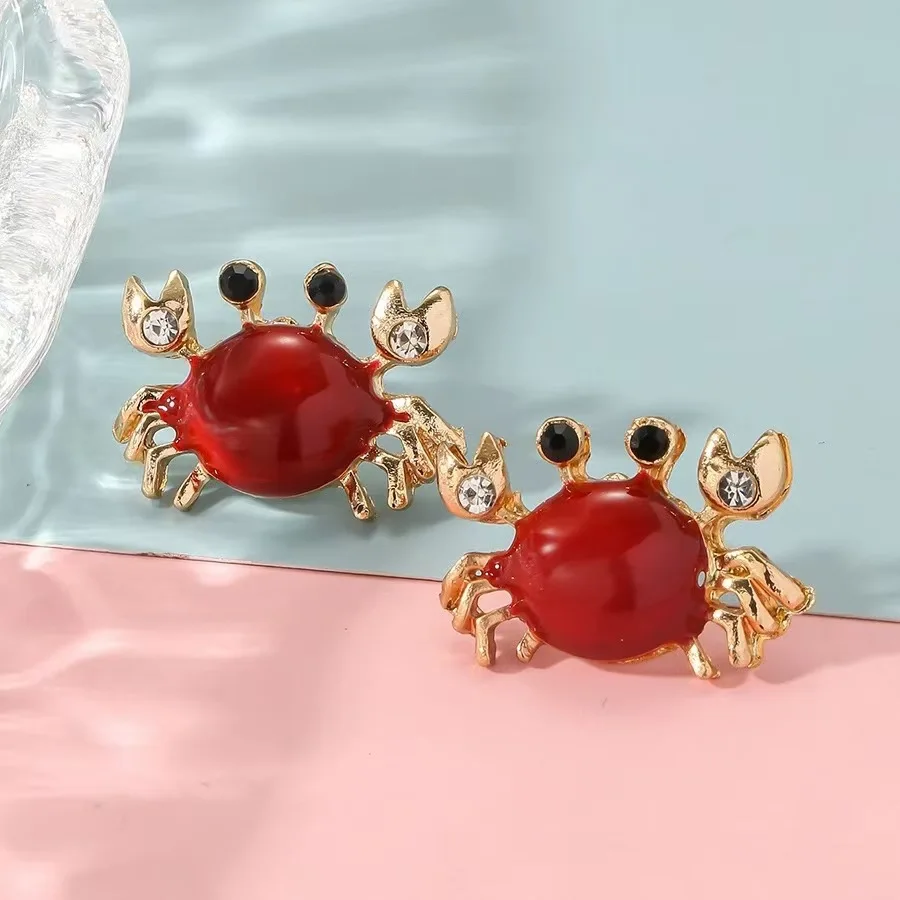 Cute Crab Animal Stud Earrings For Women Alloy Enamel Rhinestone Inlaid Multi Color Fashion Daily Jewelry Gift
Cute Crab Animal Stud Earrings For Women Alloy Enamel Rhinestone Inlaid Multi Color Fashion Daily Jewelry Gift