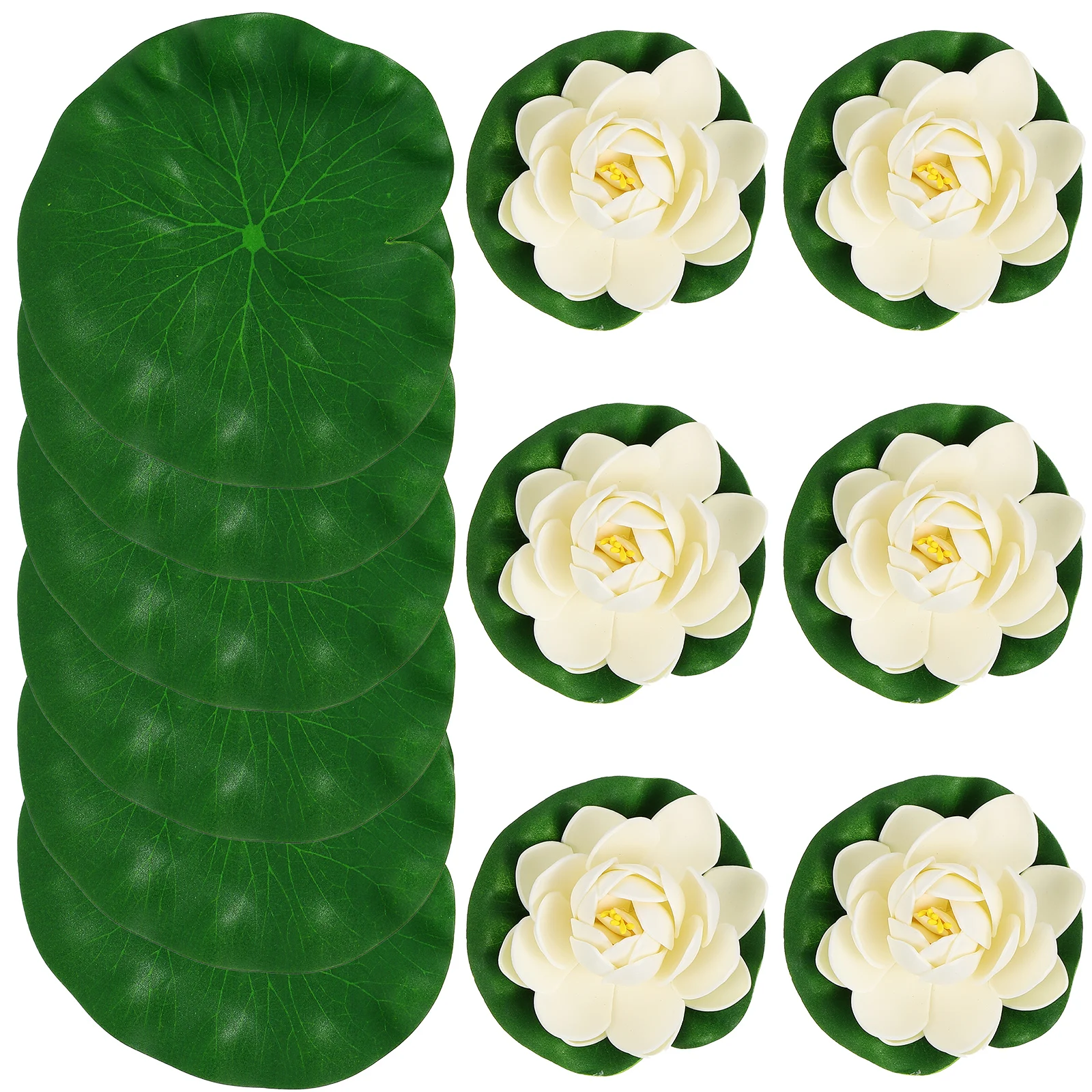 12pcs Artificial Lotus Flowers Leaves 6 White 11cm 6 Green 18cm Floating Decor for Aquarium Pond Garden Lifelike Long Lasting
12pcs Artificial Lotus Flowers Leaves 6 White 11cm 6 Green 18cm Floating Decor for Aquarium Pond Garden Lifelike Long Lasting
