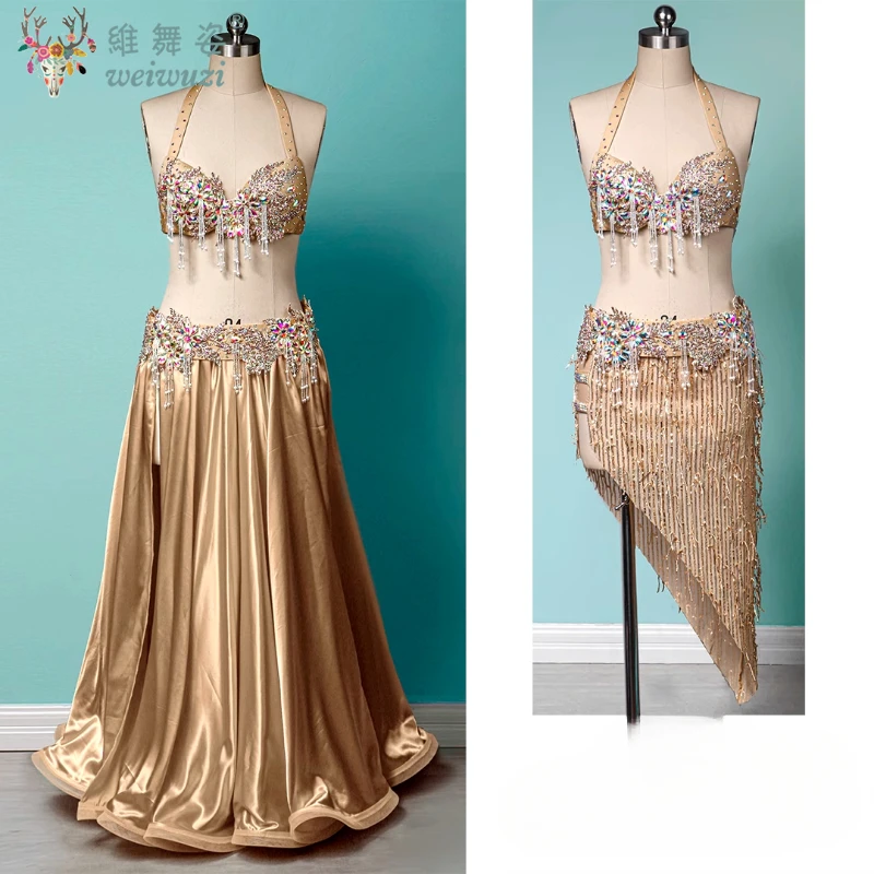 Костюм для выступлений BellyDance, бюстгальтер с камнями AB для пожилых людей + юбка с кисточками и стразами, 2 предмета, одежда для соревнований по восточному танцам
Костюм для выступлений BellyDance, бюстгальтер с камнями AB для пожилых людей + юбка с кисточками и стразами, 2 предмета, одежда для соревнований по восточному танцам