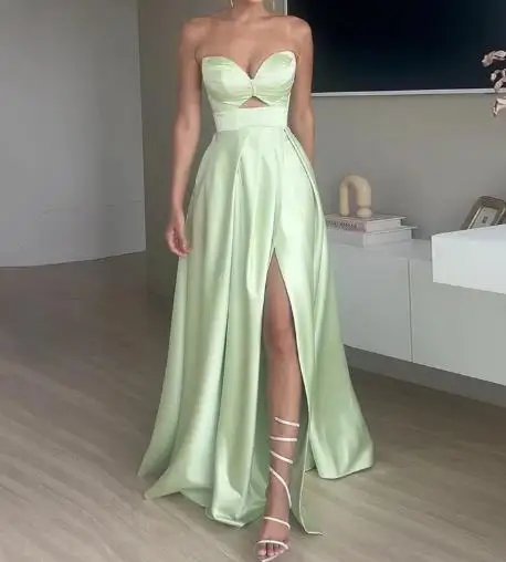 Womens Dresses 2025 Spring Summer New Solid Color Hollow Out High Waist Sexy Backless Slit Lace Up Temperament Evening Dress
Womens Dresses 2025 Spring Summer New Solid Color Hollow Out High Waist Sexy Backless Slit Lace Up Temperament Evening Dress