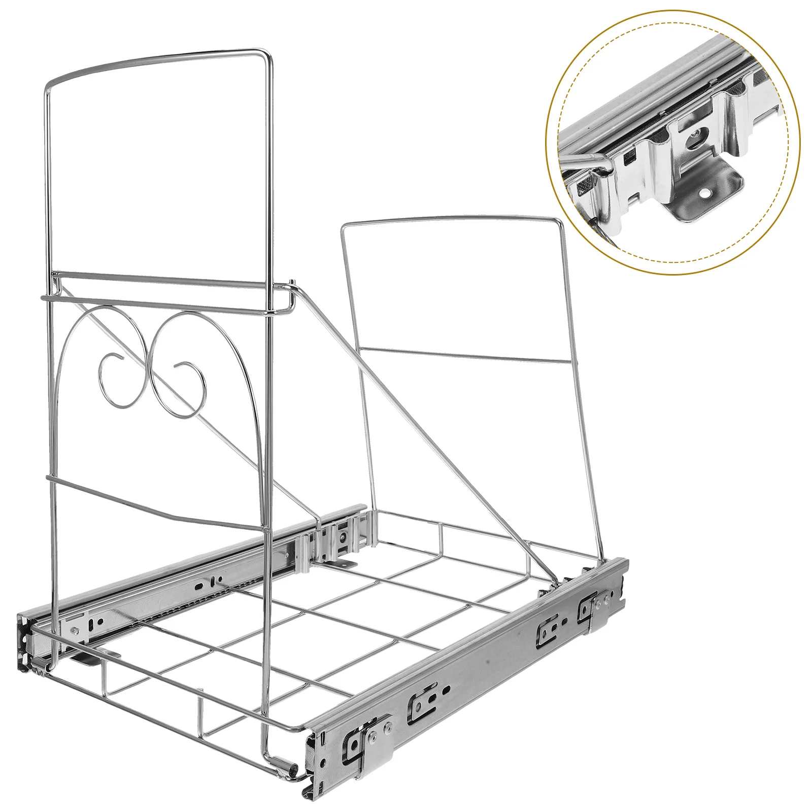 Adjustable Under Under Sink Kitchen Cabinet Pull Out Rack With Storage Basket For 7-11 Gallon Cans Stainless Steel Trash Can
Adjustable Under Under Sink Kitchen Cabinet Pull Out Rack With Storage Basket For 7-11 Gallon Cans Stainless Steel Trash Can