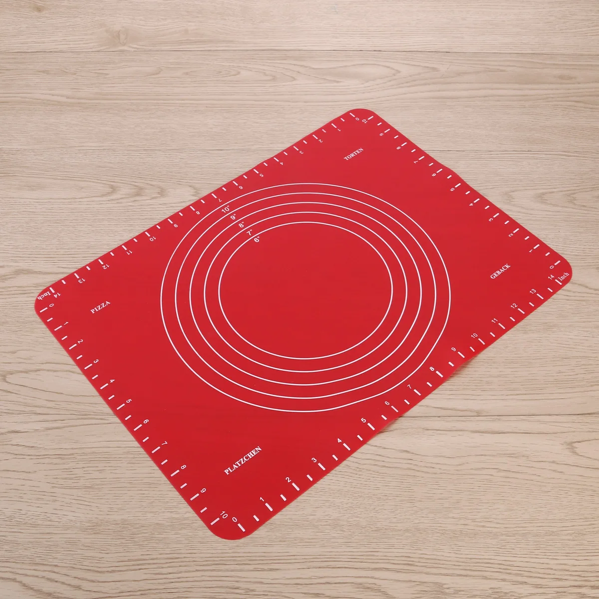 Silicone Baking Mat Candy Red Non Stick Pastry Rolling Surface With Measurement Markings For Bread Pizza Dough Fondant
Silicone Baking Mat Candy Red Non Stick Pastry Rolling Surface With Measurement Markings For Bread Pizza Dough Fondant