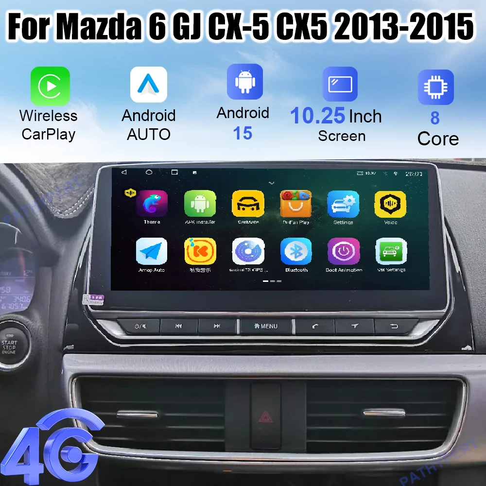 10.25" Android 15 For Mazda 6 GJ CX-5 CX5 2013-2015 Car Multimedia Player Radio Auto Bluetooth Stereo Carplay GPS Navigation DSP
10.25" Android 15 For Mazda 6 GJ CX-5 CX5 2013-2015 Car Multimedia Player Radio Auto Bluetooth Stereo Carplay GPS Navigation DSP