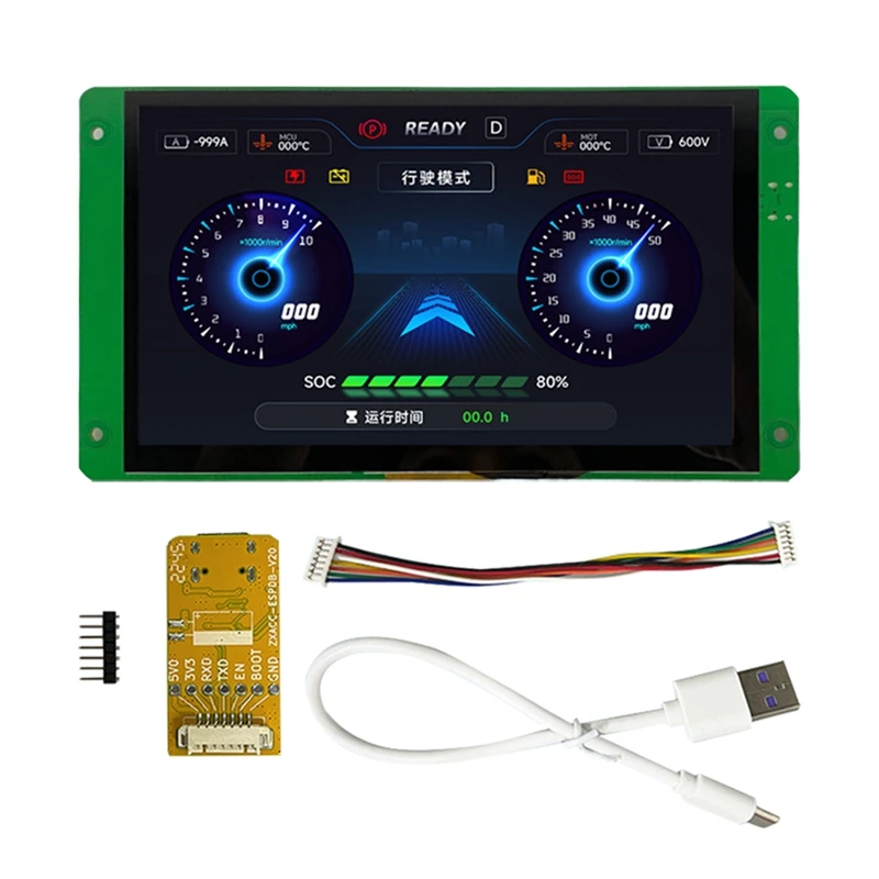 7,0-дюймовый сенсорный экран 800X480 с интерфейсом RGB, модуль ESP32-S3, встроенная флэш-память 16 МБ SPI и 8 МБ PSRAM
7,0-дюймовый сенсорный экран 800X480 с интерфейсом RGB, модуль ESP32-S3, встроенная флэш-память 16 МБ SPI и 8 МБ PSRAM
