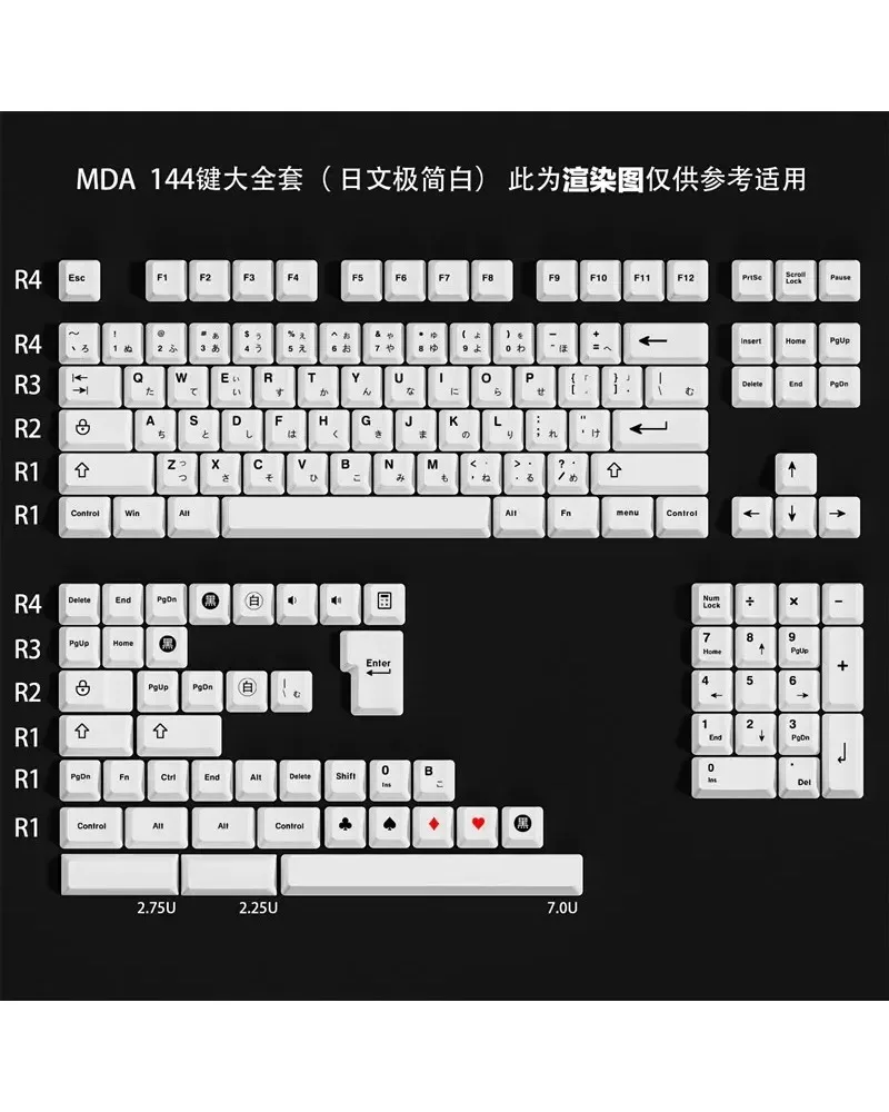 bright white durable pbt keycaps set high quality with japanese legends for custom mechanical keyboards
bright white durable pbt keycaps set high quality with japanese legends for custom mechanical keyboards