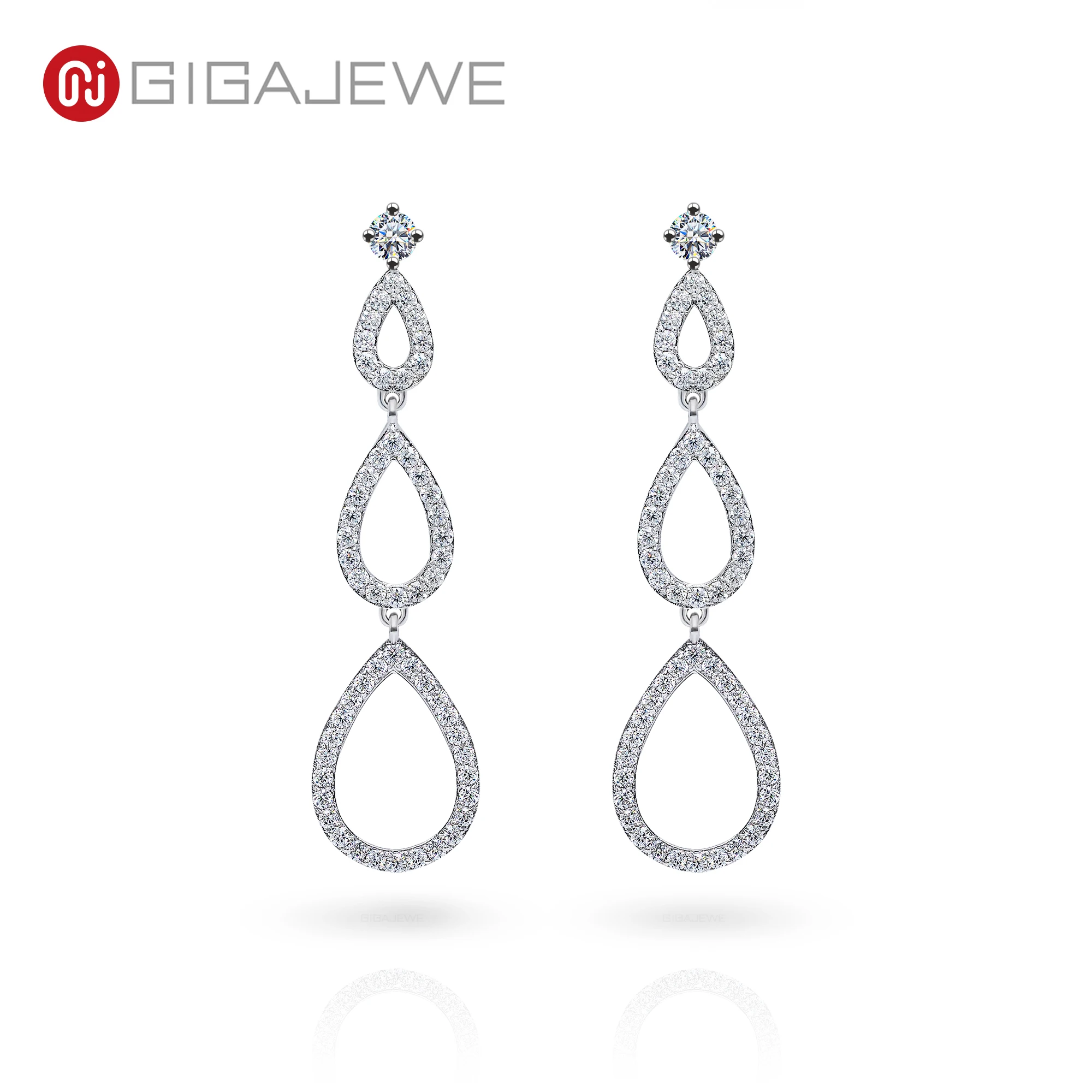 Серьги-подвески GIGAJEWE в форме капли, 2 карата (общий вес), муассанит 1,5 мм и 3,5 мм, серебро 925 пробы с позолотой 18К, подарок жене
Серьги-подвески GIGAJEWE в форме капли, 2 карата (общий вес), муассанит 1,5 мм и 3,5 мм, серебро 925 пробы с позолотой 18К, подарок жене