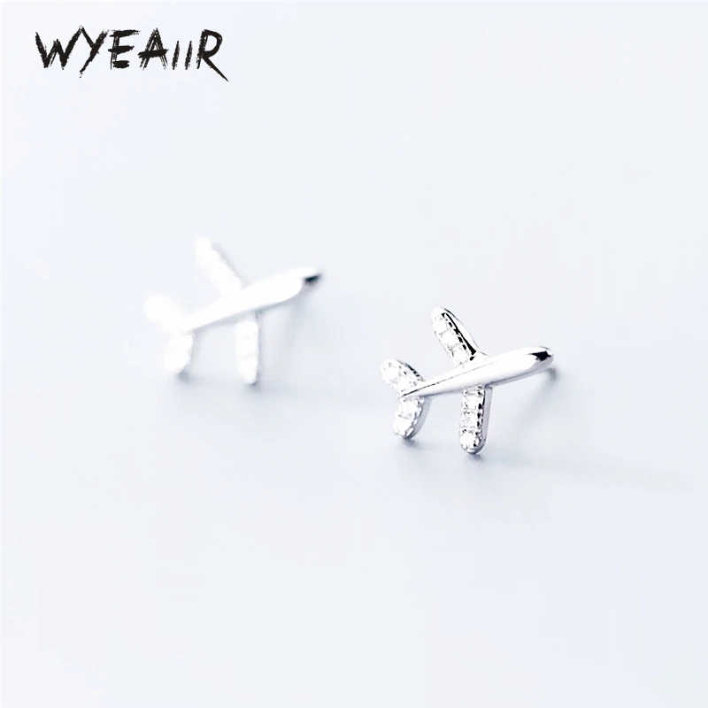 WYEAIIR 925 Sterling Silver Mini Cute Sweet Travel Plane Fine Jewelry Female Earrings
WYEAIIR 925 Sterling Silver Mini Cute Sweet Travel Plane Fine Jewelry Female Earrings