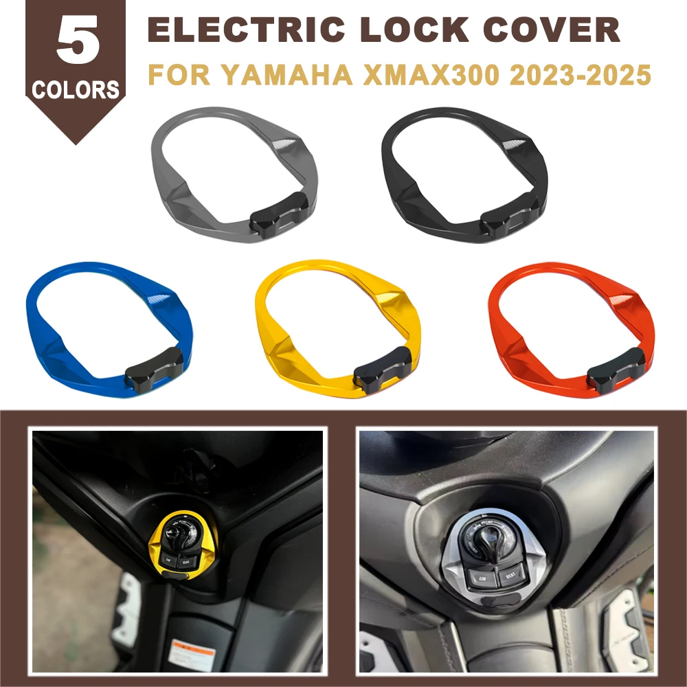 Motocycle Electric Door Lock Trim Cover Ignition Key Cap Decorative Accessories For YAMAHA XMAX300 XMAX X-MAX 300 2023-2025
Motocycle Electric Door Lock Trim Cover Ignition Key Cap Decorative Accessories For YAMAHA XMAX300 XMAX X-MAX 300 2023-2025