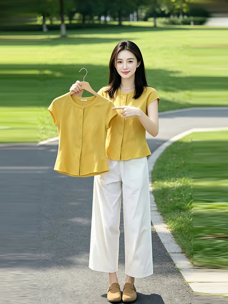Elegant Casual Pants And Top Set High Waist Straight Leg Fashionable Spring Summer Outfit Two Piece Set for Young Women
Elegant Casual Pants And Top Set High Waist Straight Leg Fashionable Spring Summer Outfit Two Piece Set for Young Women