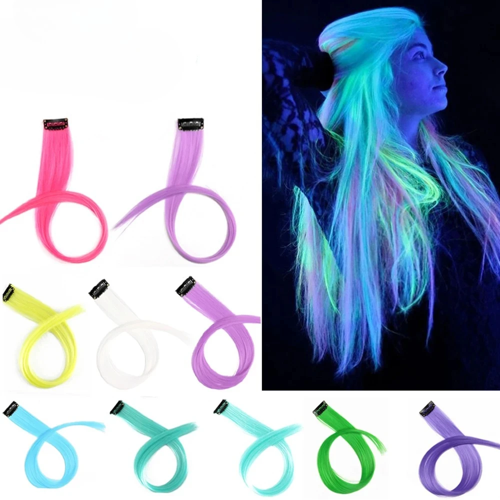 20 дюймов синтетические клипсы для наращивания волос, накладные волосы, сияющие в темноте, светящиеся флуоресцентные клипсы Glowworm, цельный, 11 цветов
20 дюймов синтетические клипсы для наращивания волос, накладные волосы, сияющие в темноте, светящиеся флуоресцентные клипсы Glowworm, цельный, 11 цветов