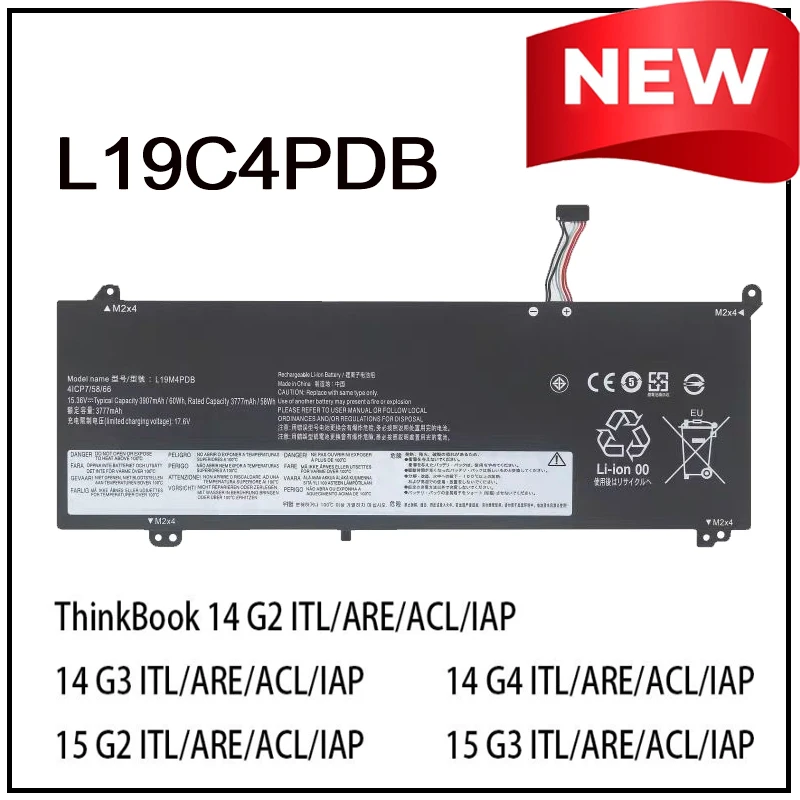 L19C4PDB Replacement Li-ion Laptop Battery for Lenovo ThinkBook 14 15 G2 G3 G4 ITL/ARE/ACL/IAP ThinkBook 14s Yoga ITL Series
L19C4PDB Replacement Li-ion Laptop Battery for Lenovo ThinkBook 14 15 G2 G3 G4 ITL/ARE/ACL/IAP ThinkBook 14s Yoga ITL Series