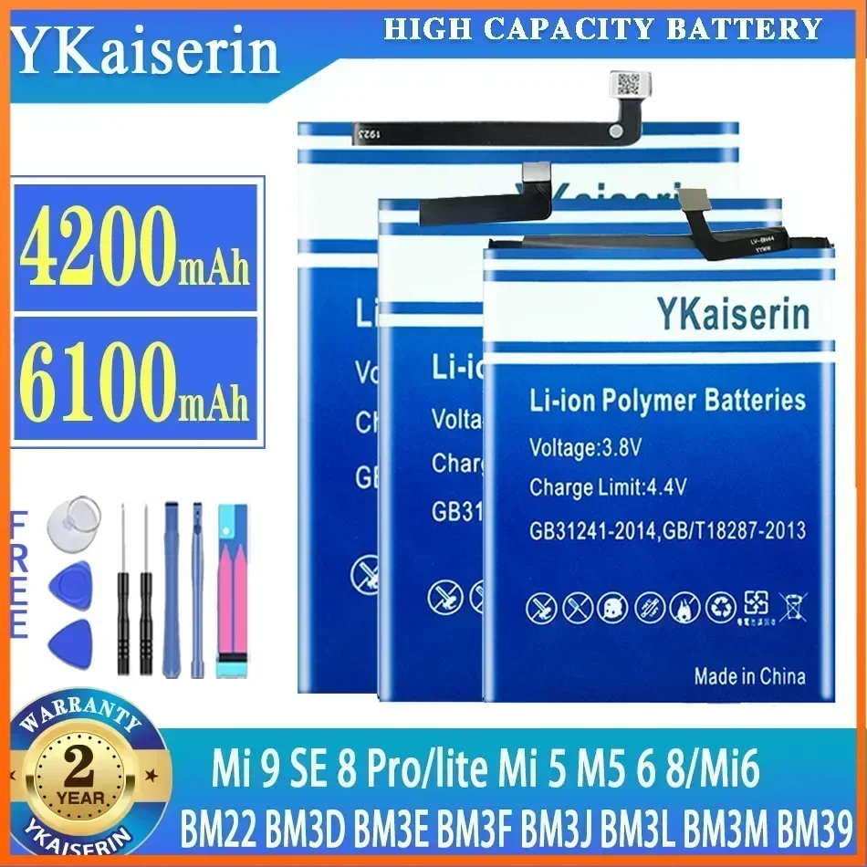 YKaiserin Battery For Xiaomi 9 SE 8 Pro/lite Mi 5 M5 6 8 SE Replacment Bateria BM22 BM3D BM3E BM3F BM3J BM3L BM3M BM39
YKaiserin Battery For Xiaomi 9 SE 8 Pro/lite Mi 5 M5 6 8 SE Replacment Bateria BM22 BM3D BM3E BM3F BM3J BM3L BM3M BM39
