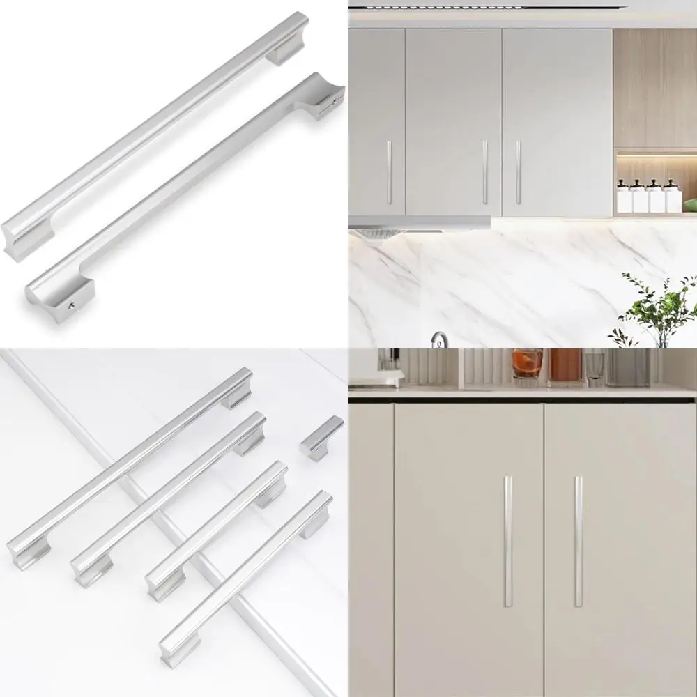 15-Inch Brushed Satin Nickel Kitchen Cabinet Handles, Modern 6 Pack Pulls, Silver Drawer Hardware for Sleek Kitchen Upgrade
15-Inch Brushed Satin Nickel Kitchen Cabinet Handles, Modern 6 Pack Pulls, Silver Drawer Hardware for Sleek Kitchen Upgrade