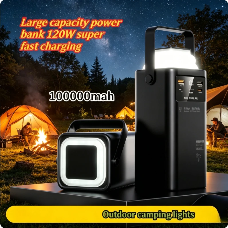 100000mAh Large Capacity Power Bank 120W Super Fast Charging Outdoor Camping Light Battery Life Mobile Power Bank
100000mAh Large Capacity Power Bank 120W Super Fast Charging Outdoor Camping Light Battery Life Mobile Power Bank