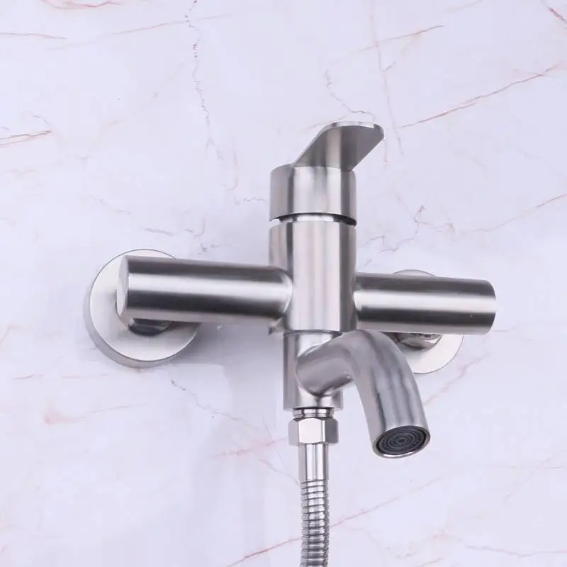 Stainless Steel Shower Mixer Faucet Shower Diverter Wall Mounted Bathroom Fixtures Ceramic Valve Core Universal Hot Cold Tap
Stainless Steel Shower Mixer Faucet Shower Diverter Wall Mounted Bathroom Fixtures Ceramic Valve Core Universal Hot Cold Tap