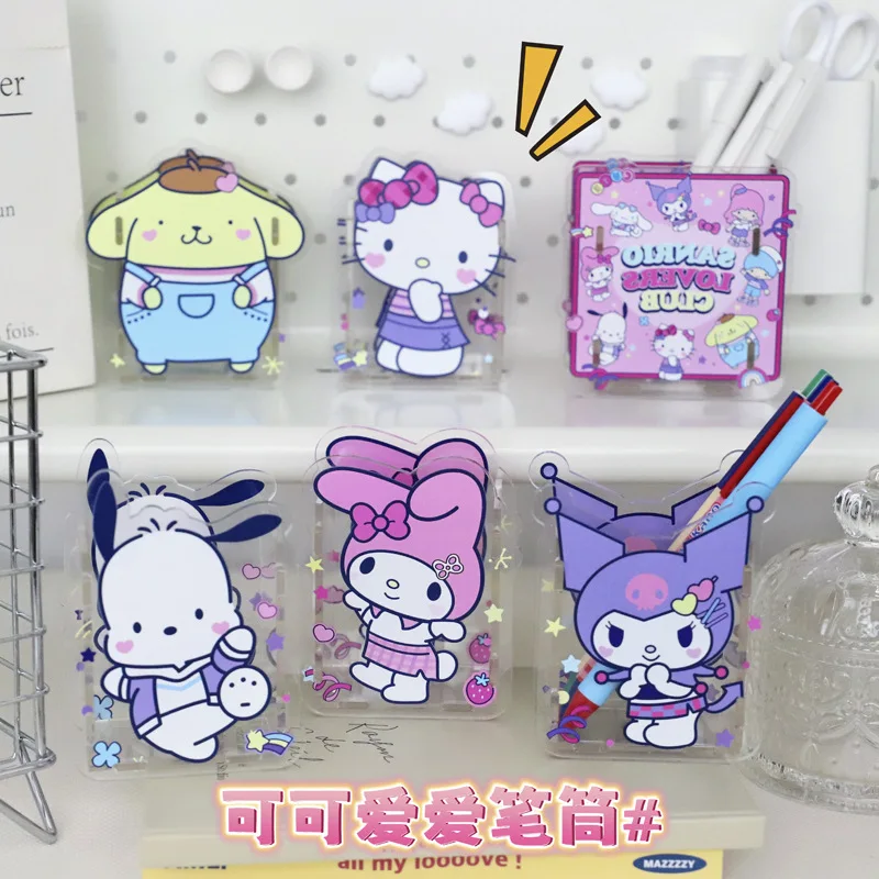 Новый мультяшный контейнер для ручек Sanrio, акриловый милый держатель для ручек, школьный Настольный ящик для хранения канцелярских принадлежностей, ведро для хранения кистей для макияжа
Новый мультяшный контейнер для ручек Sanrio, акриловый милый держатель для ручек, школьный Настольный ящик для хранения канцелярских принадлежностей, ведро для хранения кистей для макияжа