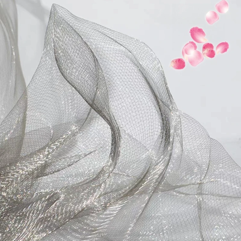 10m Metallic Fog Netting Fabric Hard Mesh Fabrics Tulle Material Wedding Floral Arrangement Art Installation Party Decor Cloth
10m Metallic Fog Netting Fabric Hard Mesh Fabrics Tulle Material Wedding Floral Arrangement Art Installation Party Decor Cloth