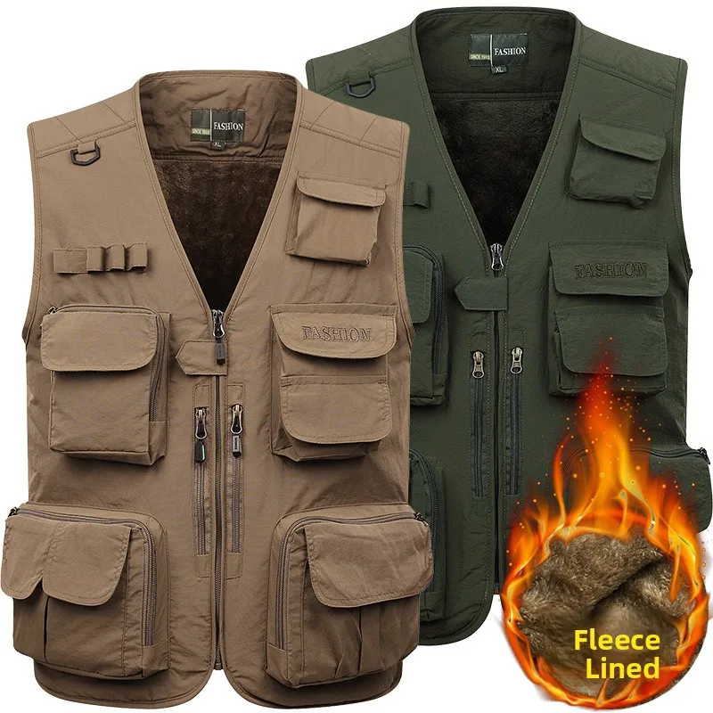 Мужской жилет на подкладке Jaet, теплый жилет на открытом воздухе Multi ket Busin, повседневный жилет с V-образным вырезом на молнии, жилет из полиэфирного волокна
Мужской жилет на подкладке Jaet, теплый жилет на открытом воздухе Multi ket Busin, повседневный жилет с V-образным вырезом на молнии, жилет из полиэфирного волокна