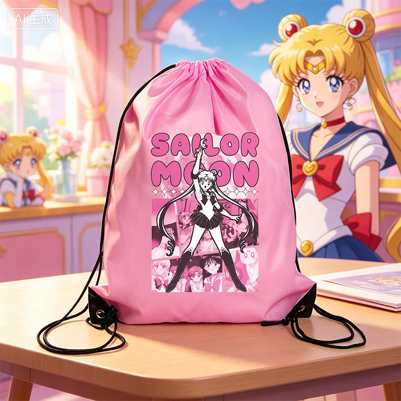 Sailor Moon Girl Drawstring Backpack Woman Kawaii Gift Bag Anime Polyester Handbag Portable Outdoor Hiking Garment Storage Bag
Sailor Moon Girl Drawstring Backpack Woman Kawaii Gift Bag Anime Polyester Handbag Portable Outdoor Hiking Garment Storage Bag