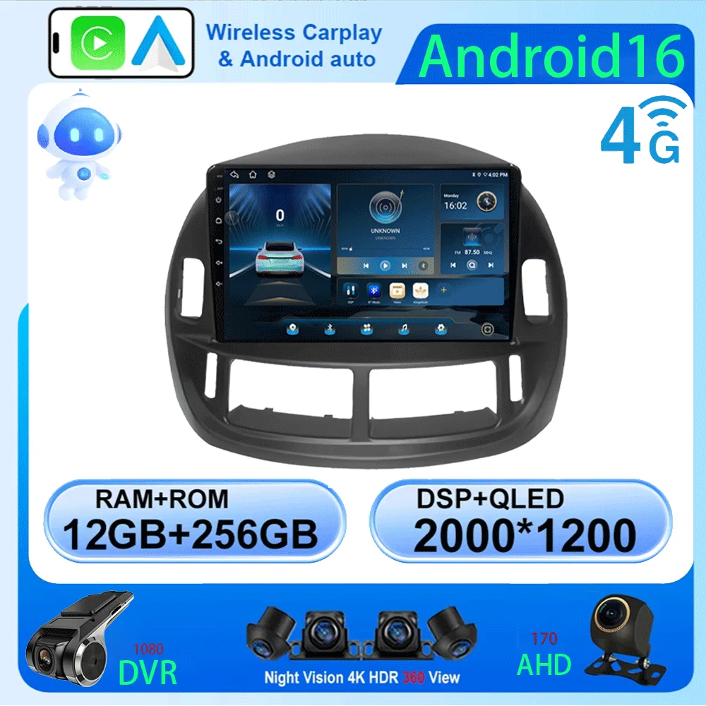 Android 16 Car For Toyota Previa ESTIMA ACR30 Tarago 2002-2006 QLED Stereo Radio Multimedia Player Head Unit GPS 4G BT Carplay
Android 16 Car For Toyota Previa ESTIMA ACR30 Tarago 2002-2006 QLED Stereo Radio Multimedia Player Head Unit GPS 4G BT Carplay