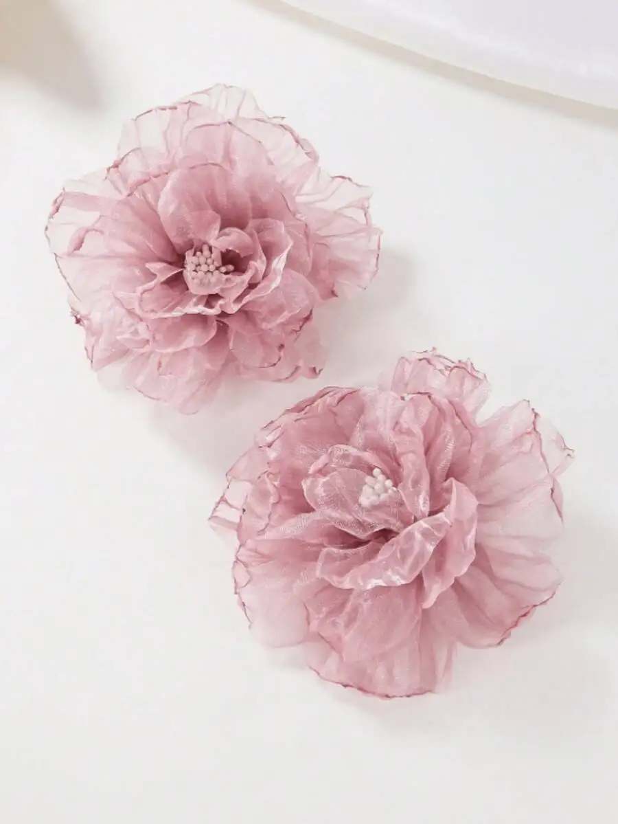 2pcs Pink Organza Chiffon Flower Hair Clips For Women Fashion Accessories
2pcs Pink Organza Chiffon Flower Hair Clips For Women Fashion Accessories