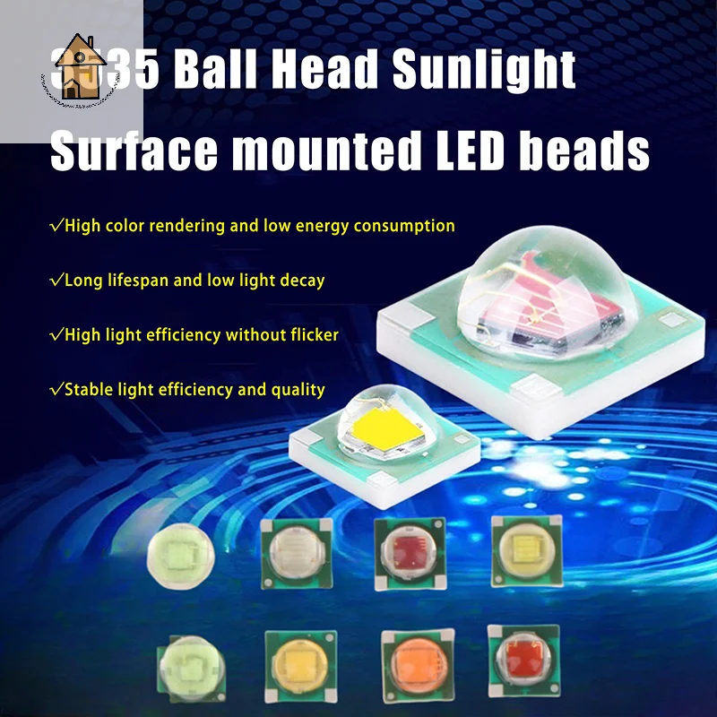 5/10 упаковок лампочек SMD LED 3535 белый теплый, 1-3 Вт 3 В бусины света для DIY PCB светоизлучающий диод крепление лампы
5/10 упаковок лампочек SMD LED 3535 белый теплый, 1-3 Вт 3 В бусины света для DIY PCB светоизлучающий диод крепление лампы